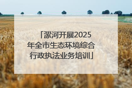 漯河开展2025年全市生态环境综合行政执法业务培训