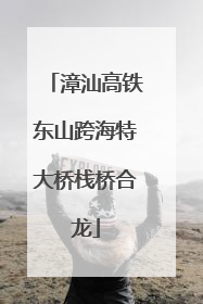漳汕高铁东山跨海特大桥栈桥合龙