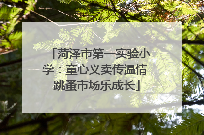 菏泽市第一实验小学：童心义卖传温情 跳蚤市场乐成长