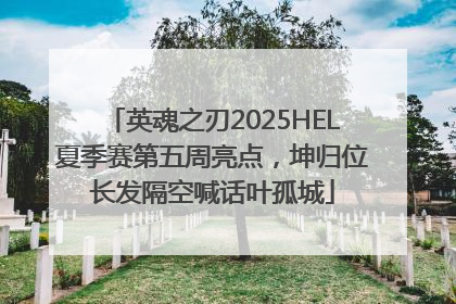 英魂之刃2025HEL夏季赛第五周亮点，坤归位长发隔空喊话叶孤城
