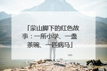 蒙山脚下的红色故事：一所小学、一盏茶碗、一匹病马
