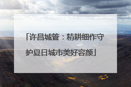 许昌城管：精耕细作守护夏日城市美好容颜