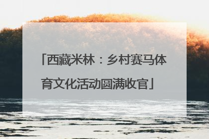 西藏米林：乡村赛马体育文化活动圆满收官