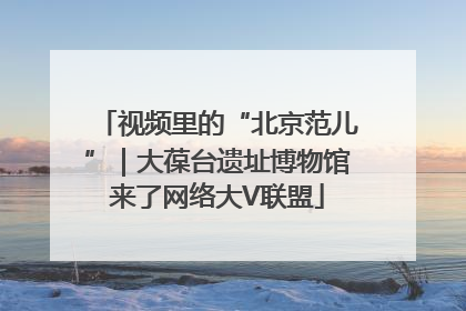视频里的“北京范儿”｜大葆台遗址博物馆来了网络大V联盟