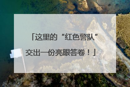 这里的“红色警队”交出一份亮眼答卷！