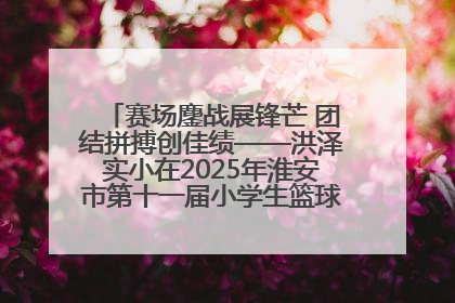 赛场鏖战展锋芒 团结拼搏创佳绩——洪泽实小在2025年淮安市第十一届小学生篮球比赛中再获佳绩