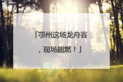 鄂州这场龙舟赛，现场超燃！