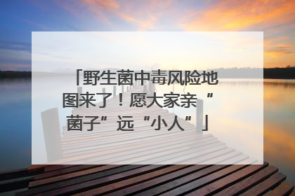 野生菌中毒风险地图来了！愿大家亲“菌子”远“小人”