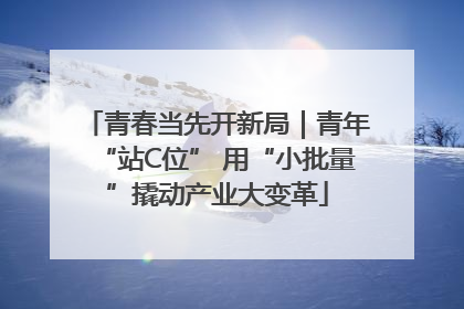 青春当先开新局｜青年“站C位” 用“小批量”撬动产业大变革