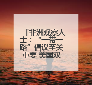 非洲观察人士：“一带一路”倡议至关重要 美国双标行径贻笑大方