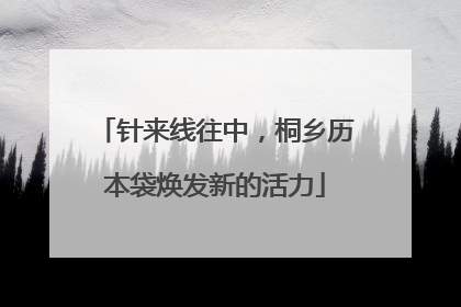 针来线往中，桐乡历本袋焕发新的活力