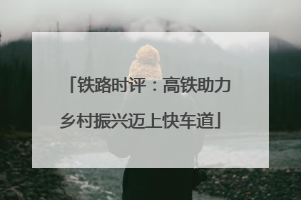 铁路时评：高铁助力乡村振兴迈上快车道