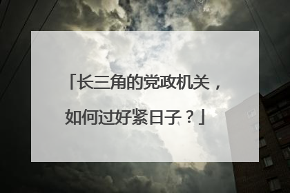 长三角的党政机关，如何过好紧日子？