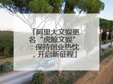阿里大文娱更名“虎鲸文娱”：保持创业热忱，开启新征程