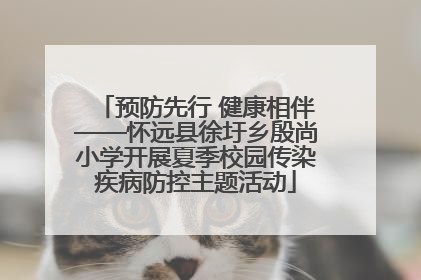 预防先行 健康相伴——怀远县徐圩乡殷尚小学开展夏季校园传染疾病防控主题活动