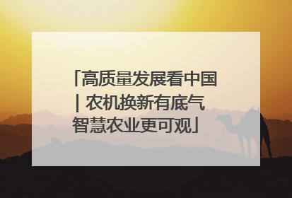 高质量发展看中国｜农机换新有底气 智慧农业更可观