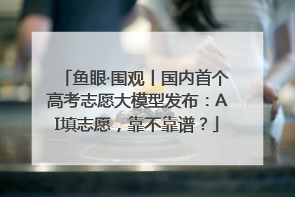 鱼眼·围观丨国内首个高考志愿大模型发布：AI填志愿，靠不靠谱？