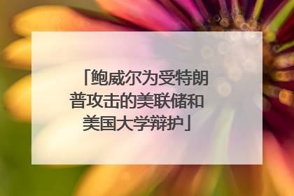 鲍威尔为受特朗普攻击的美联储和美国大学辩护