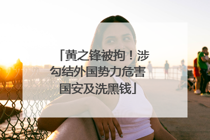 黄之锋被拘！涉勾结外国势力危害国安及洗黑钱