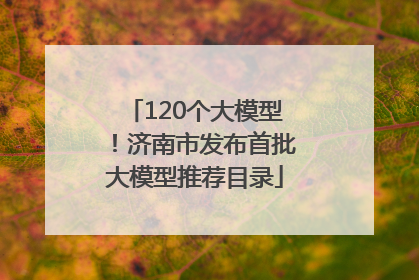 120个大模型！济南市发布首批大模型推荐目录
