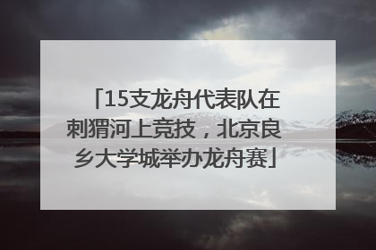 15支龙舟代表队在刺猬河上竞技，北京良乡大学城举办龙舟赛