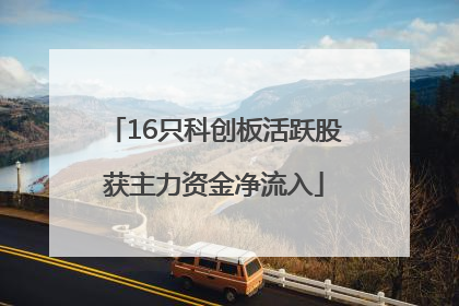 16只科创板活跃股获主力资金净流入
