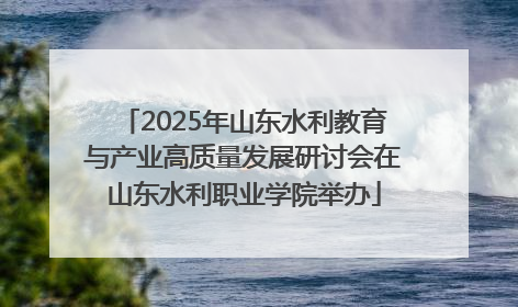 2025年山东水利教育与产业高质量发展研讨会在山东水利职业学院举办
