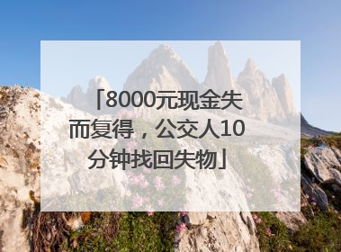 8000元现金失而复得，公交人10分钟找回失物